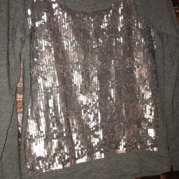 J. Crew sequin front scoop neck sweatshirt - Picture 6 of 6